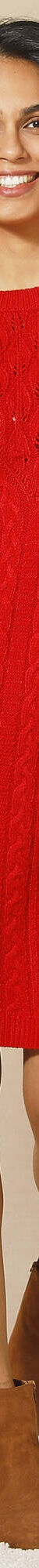 Robe pull torsadée (rouge) Robe pull torsadée (rouge)